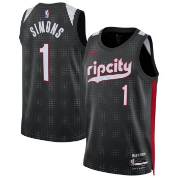 Unisex Portland Trail Blazers Anfernee Simons Black 2024/25 Swingman Player Jersey - City Edition Unisex Portland Trail Blazers Anfernee Simons Black 2024/25 Swingman Player Jersey - City Edition
