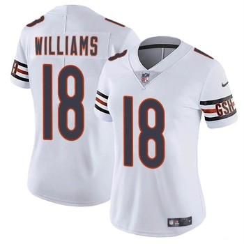 Women's Chicago Bears #18 Caleb Williams White 2024 Draft Vapor Stitched Jersey(Run Small) Women's Chicago Bears #18 Caleb Williams White 2024 Draft Vapor Stitched Jersey(Run Small)