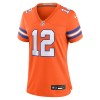Women's Denver Broncos Tim Patrick Orange Mile High Collection 1977 Throwback Player Game Jersey