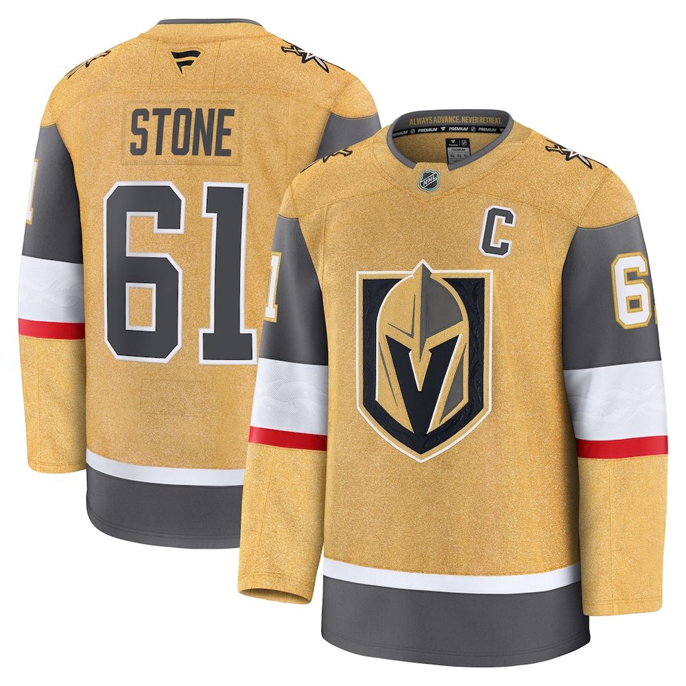 Men's Vegas Golden Knights #61 Mark Stone Gold Home Premium Jersey Men's Vegas Golden Knights #61 Mark Stone Gold Home Premium Jersey