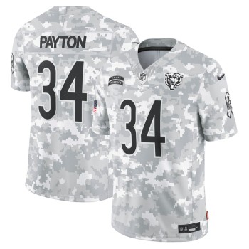 Men's Chicago Bears Walter Payton Arctic Camo 2024 Salute to Service Retired Player Limited Jersey