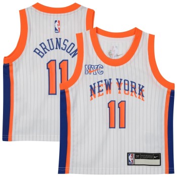 Toddler New York Knicks Jalen Brunson White 2024/25 Swingman Player Jersey - City Edition Toddler New York Knicks Jalen Brunson White 2024/25 Swingman Player Jersey - City Edition