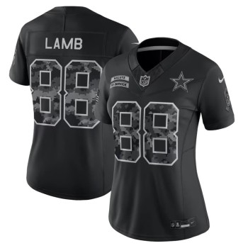 Women's Dallas Cowboys #88 CeeDee Lamb Nike Black 2026 Salute to Service Vapor F.U.S.E. Limited Jersey