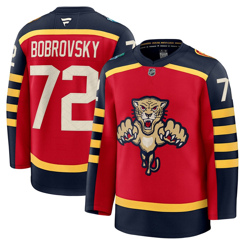 Youth Florida Panthers #72 Sergei Bobrovsky Red NHL 2026 Winter Classic Jersey