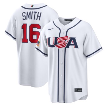 Youth USA Baseball #16 Will Smith White 2026 World Baseball Classic Home Stadium Jersey