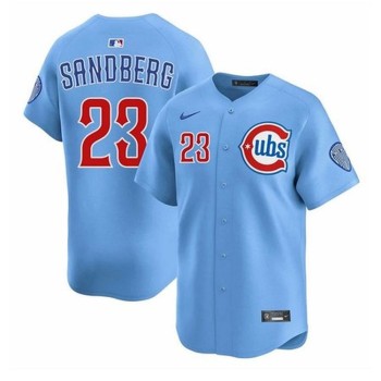 Men's Chicago Cubs #23 Ryne Sandberg Blue 2024/25 2nd Alternate Limited Stitched Baseball Jersey