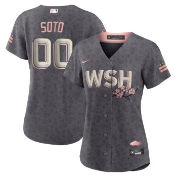 Women's Washington Nationals Grey Cherry Blossom City Connect Limited Custom Jersey