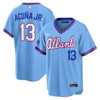 Men's Atlanta Braves #13 Ronald Acuna Jr. Powder Blue 2026 City Connect Stitched Jersey
