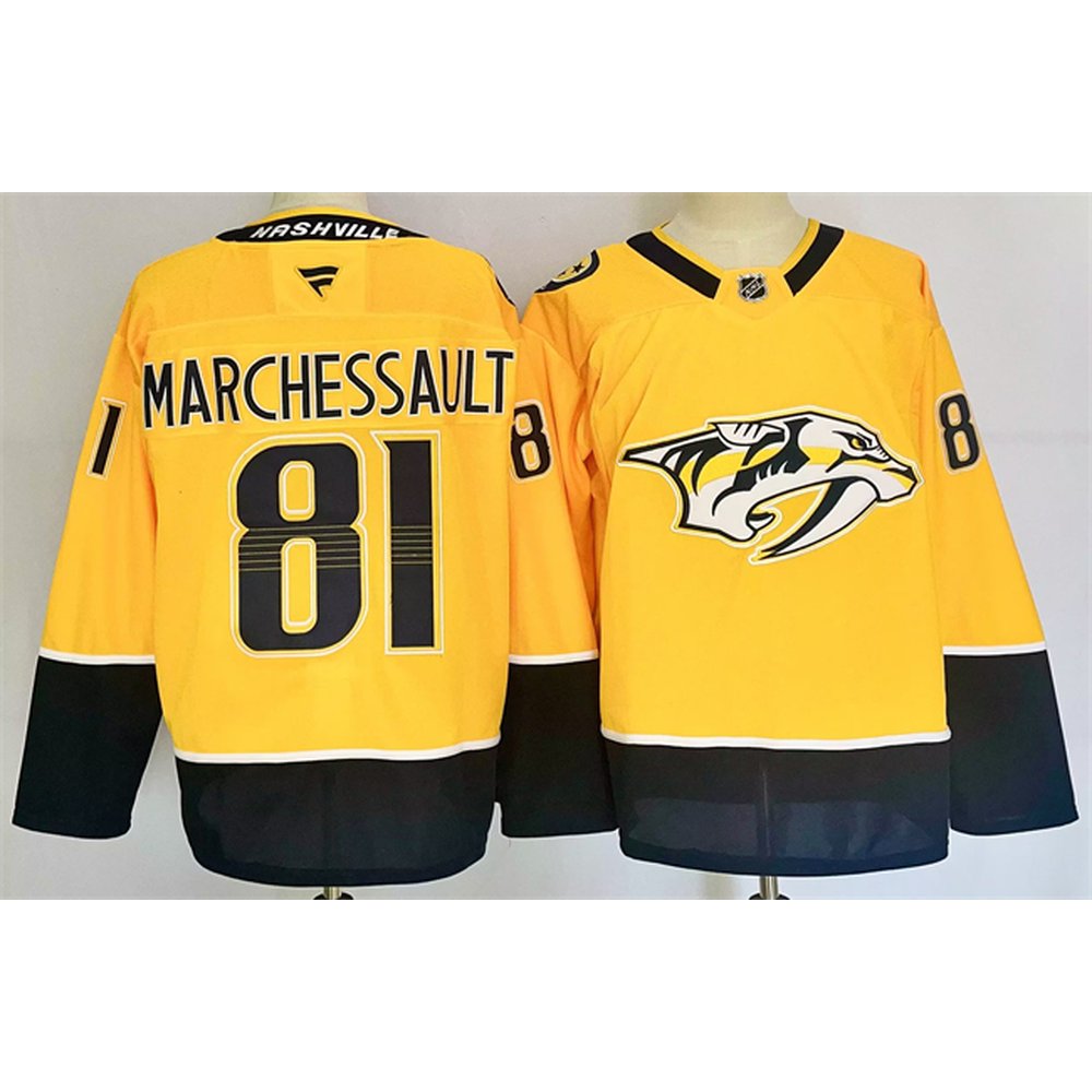 Youth Nashville Predators #81 Jonathan Marchessault Gold 2024-25 Home Stitched Hockey Jersey Youth Nashville Predators #81 Jonathan Marchessault Gold 2024-25 Home Stitched Hockey Jersey