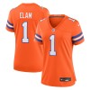 Women's Denver Broncos Jason Elam Orange Mile High Collection 1977 Throwback Retired Player Game Jersey
