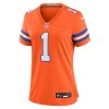 Women's Denver Broncos Jason Elam Orange Mile High Collection 1977 Throwback Retired Player Game Jersey