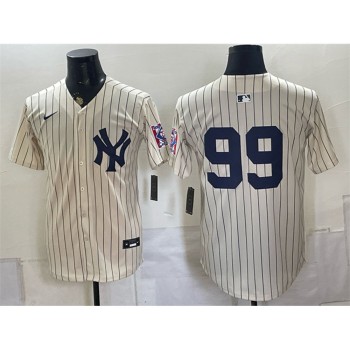 Youth New York Yankees #99 Aaron Judge Cream 2026 Field of Dreams Stadium Baseball Jersey