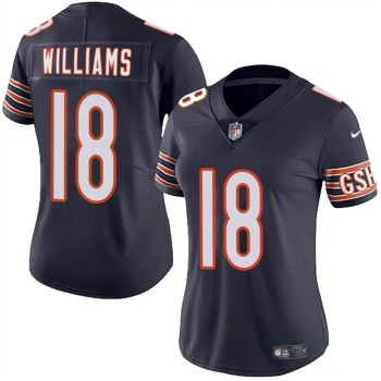 Women's Chicago Bears #18 Caleb Williams Navy 2024 Draft Vapor Stitched Jersey(Run Small) Women's Chicago Bears #18 Caleb Williams Navy 2024 Draft Vapor Stitched Jersey(Run Small)