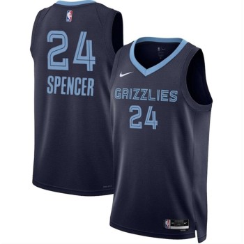 Men's Memphis Grizzlies #24 Cam Spencer Navy 2024 Draft Icon Edition Stitched Jersey Men's Memphis Grizzlies #24 Cam Spencer Navy 2024 Draft Icon Edition Stitched Jersey