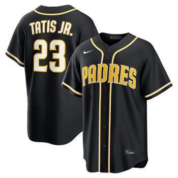 Men's San Diego Padres #23 Fernando Tatis Jr. Fashion Replica Black Out Jersey