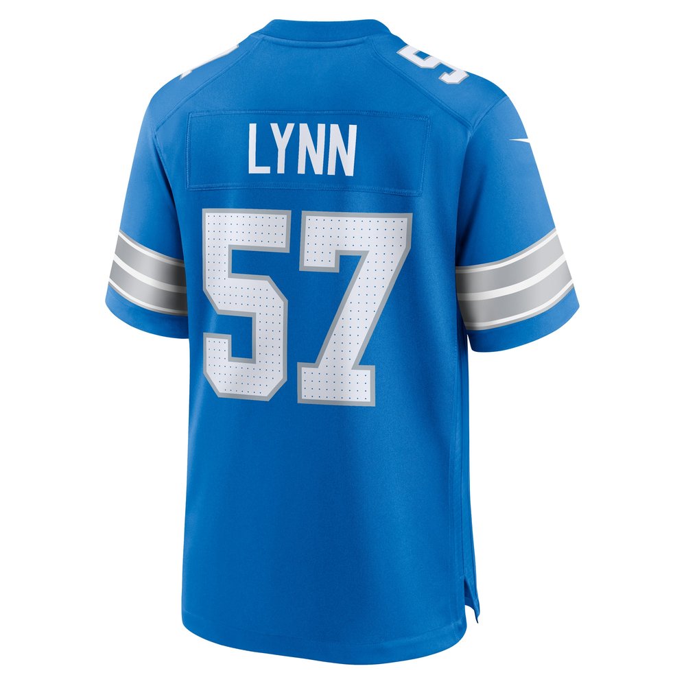 Men's Detroit Lions #57 Nate Lynn Blue Game Jersey