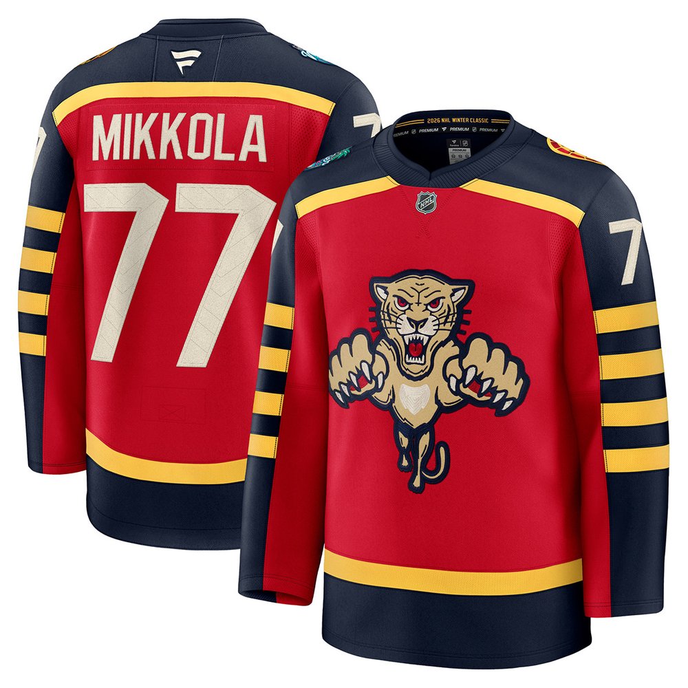 Youth Florida Panthers #77 Niko Mikkola Red NHL 2026 Winter Classic Jersey Youth Florida Panthers #77 Niko Mikkola Red NHL 2026 Winter Classic Jersey