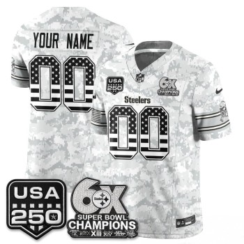 Men's Pittsburgh Steelers Camo 2026 Salute to Service Vapor F.U.S.E. Limited Custom Jersey Men's Pittsburgh Steelers Camo 2026 Salute to Service Vapor F.U.S.E. Limited Custom Jersey