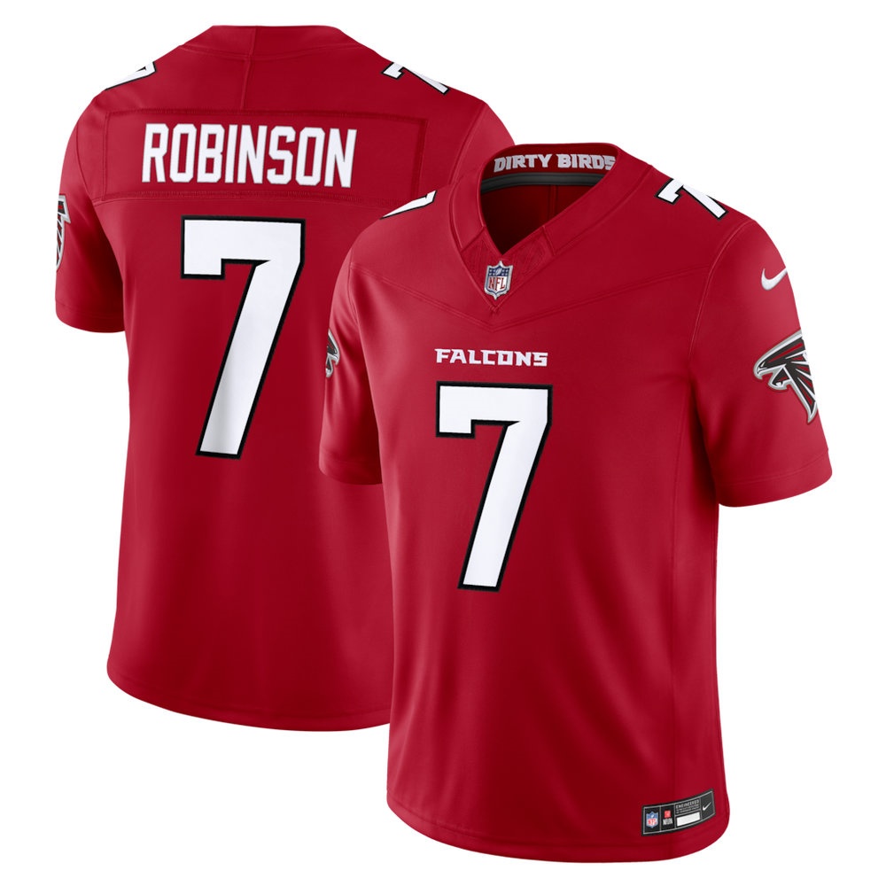 Men's Atlanta Falcons #7 Bijan Robinson Red Vapor F.U.S.E. Sewn Down Limited Jersey