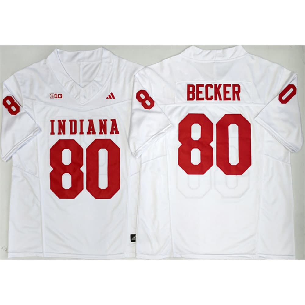 Youth Indiana Hoosiers #80 Charlie Becker White 2026 Vapor F.U.S.E. Limited Jersey
