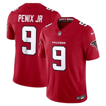 Men's Atlanta Falcons #9 Michael Penix Jr. Red Vapor F.U.S.E. Sewn Down Limited Jersey Men's Atlanta Falcons #9 Michael Penix Jr. Red Vapor F.U.S.E. Sewn Down Limited Jersey