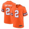 Men's Denver Broncos Patrick Surtain II Orange Mile High Collection 1977 Throwback Player Game Jersey