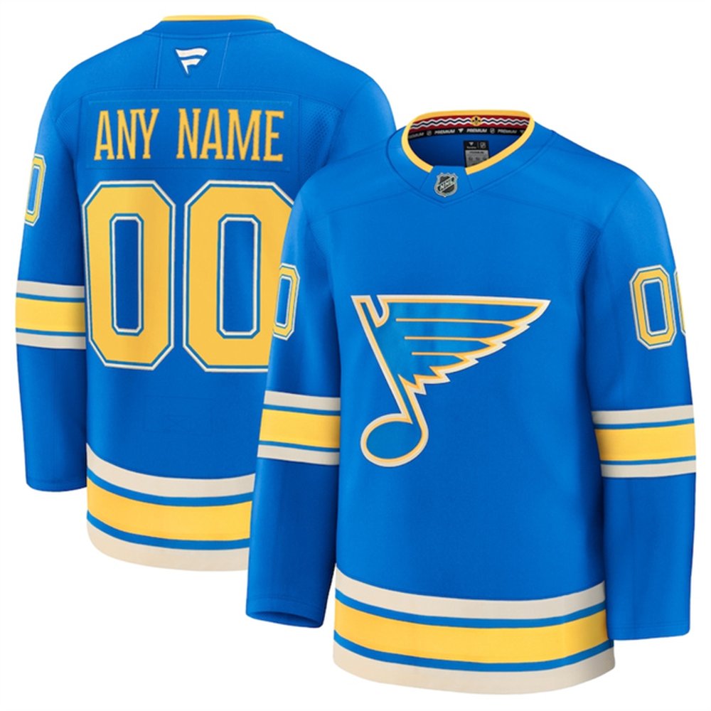 Youth St. Louis Blues Custom Blue 2024-25 Alternate Stitched Hockey Jersey