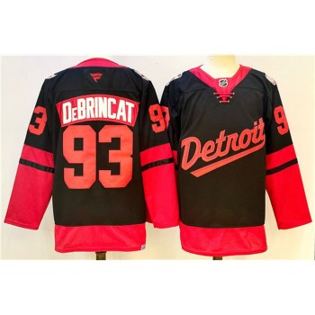 Men's Detroit Red Wings #93 Alex DeBrincat Black 2024-25 Stitched Premium Jersey Men's Detroit Red Wings #93 Alex DeBrincat Black 2024-25 Stitched Premium Jersey