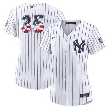 Women's New York Yankees #35 Cody Bellinger Nike White USA 250 Fourth of July Home Stadium Jersey Women's New York Yankees #35 Cody Bellinger Nike White USA 250 Fourth of July Home Stadium Jersey