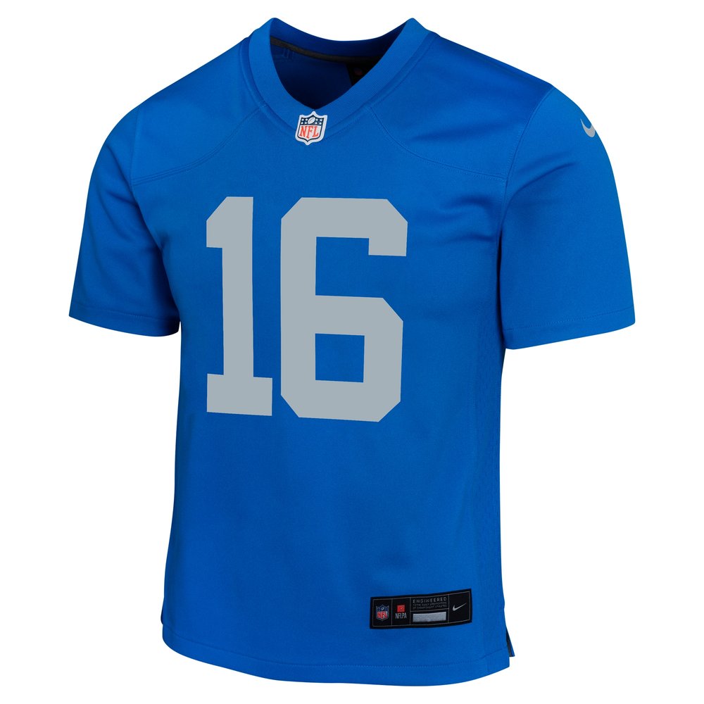 Youth Detroit Lions #16 Jared Goff Blue Alternate Game Jersey Youth Detroit Lions #16 Jared Goff Blue Alternate Game Jersey