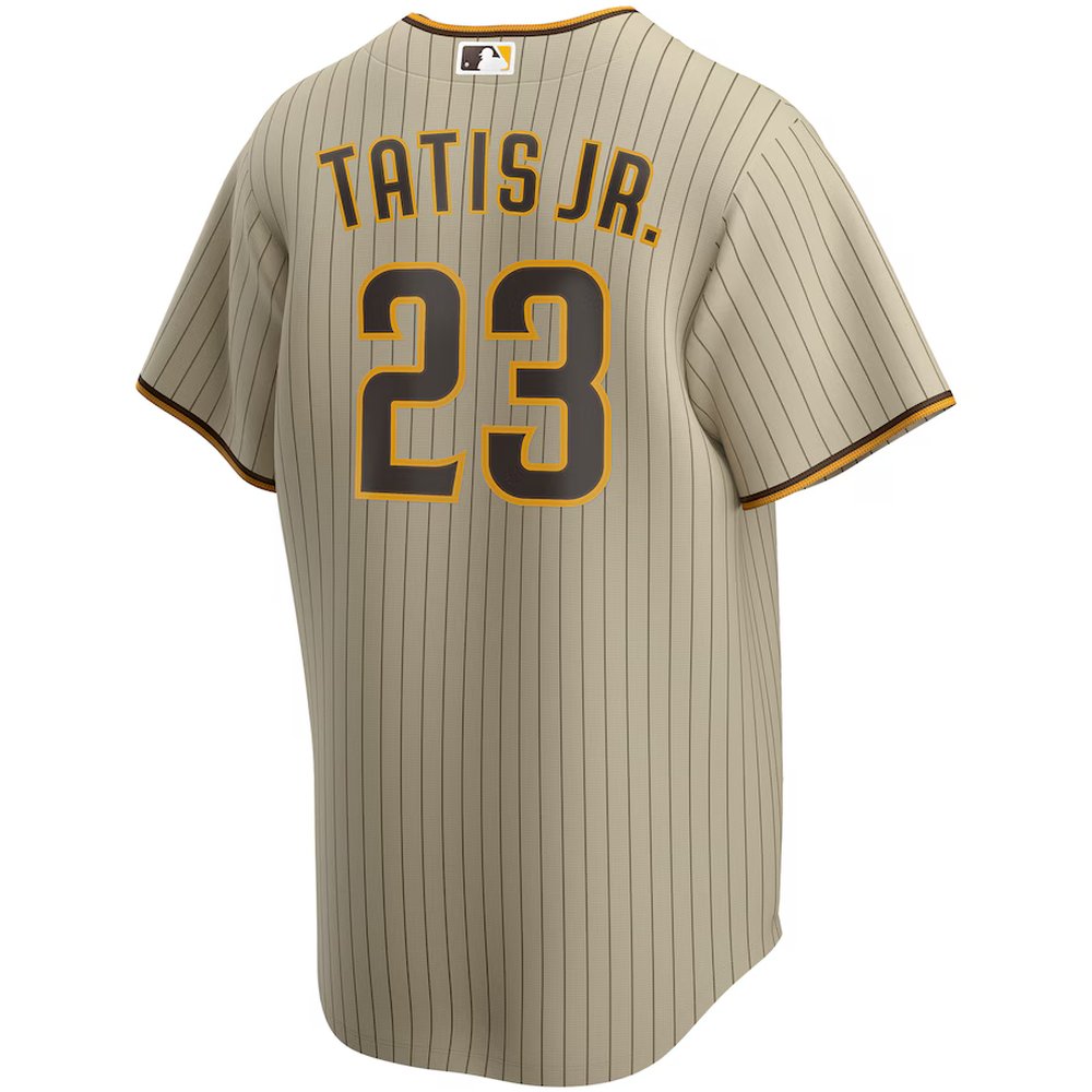 Men's San Diego Padres #23 Fernando Tatis Jr. Nike Tan Alternate Replica Player Jersey