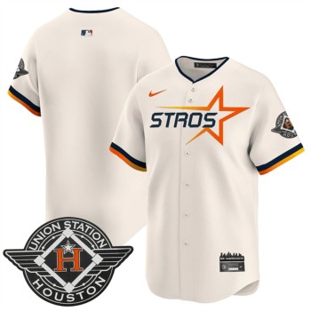 Men's Houston Astros Blank Cream 2025 City Connect Limited Stitched Baseball Jersey Men's Houston Astros Blank Cream 2025 City Connect Limited Stitched Baseball Jersey