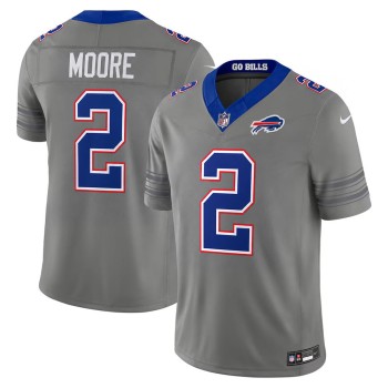 Youth Buffalo Bills #2 D.J. Moore Nike Gray Nickel City Vapor F.U.S.E. Limited Jersey