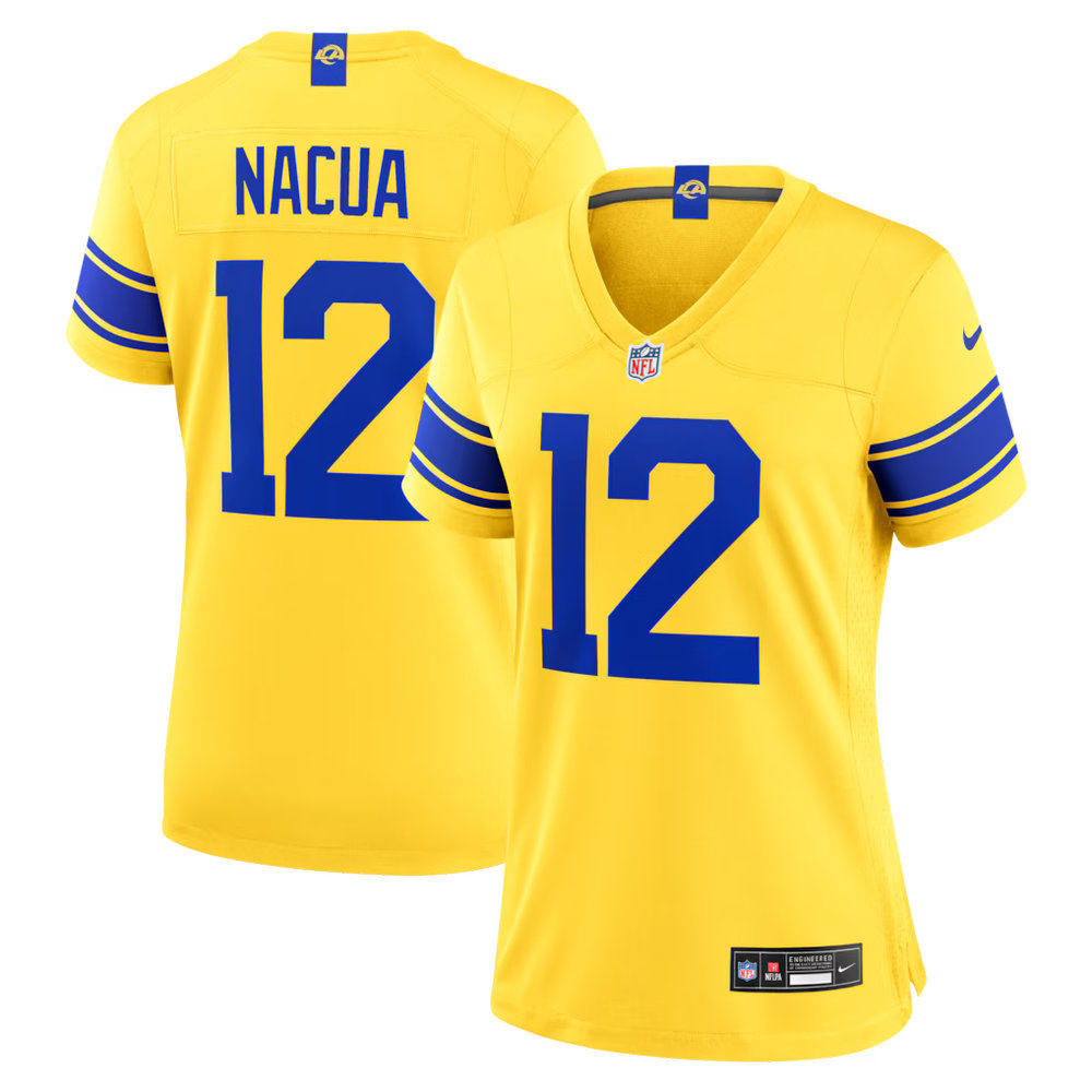 Women's Los Angeles Rams #12 Puka Nacua Nike Classic Sol Game Jersey