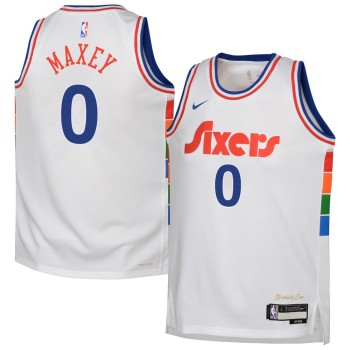 Youth Philadelphia 76ers Tyrese Maxey White 2024/25 Swingman Player Jersey - City Edition Youth Philadelphia 76ers Tyrese Maxey White 2024/25 Swingman Player Jersey - City Edition