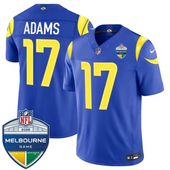 Men's Los Angeles Rams #17 Davante Adams Royal 2026 Melbourne Game Patch Vapor F.U.S.E. Limited Jersey