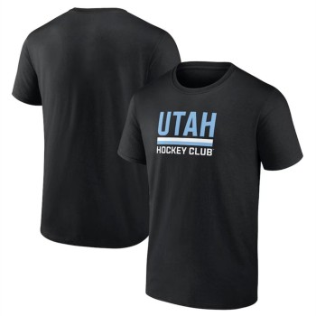Men's Utah Mammoth Black Draft Logo T-Shirt