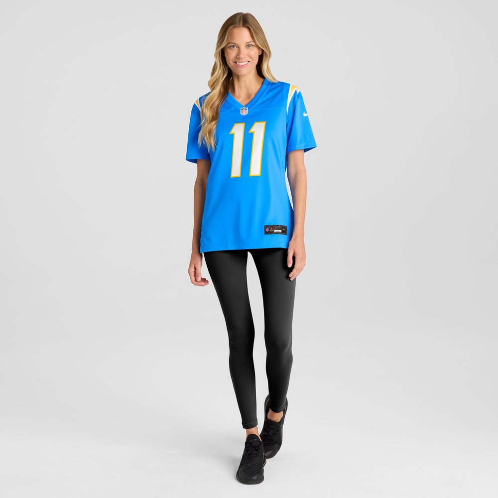 Women's Los Angeles Chargers #11 Cameron Dicker Powder Blue Game Jersey