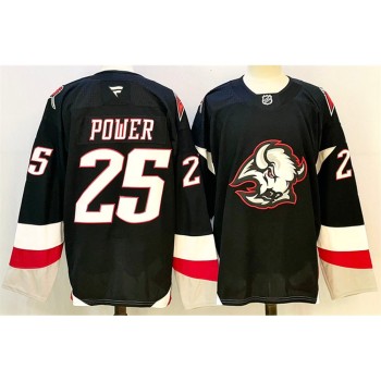 Youth Buffalo Sabres #25 Owen Power Black 2024-25 Alternate Stitched Hockey Jersey Youth Buffalo Sabres #25 Owen Power Black 2024-25 Alternate Stitched Hockey Jersey