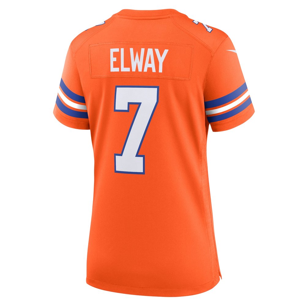 Women's Denver Broncos John Elway Orange Mile High Collection 1977 Throwback Player Game Jersey Women's Denver Broncos John Elway Orange Mile High Collection 1977 Throwback Player Game Jersey
