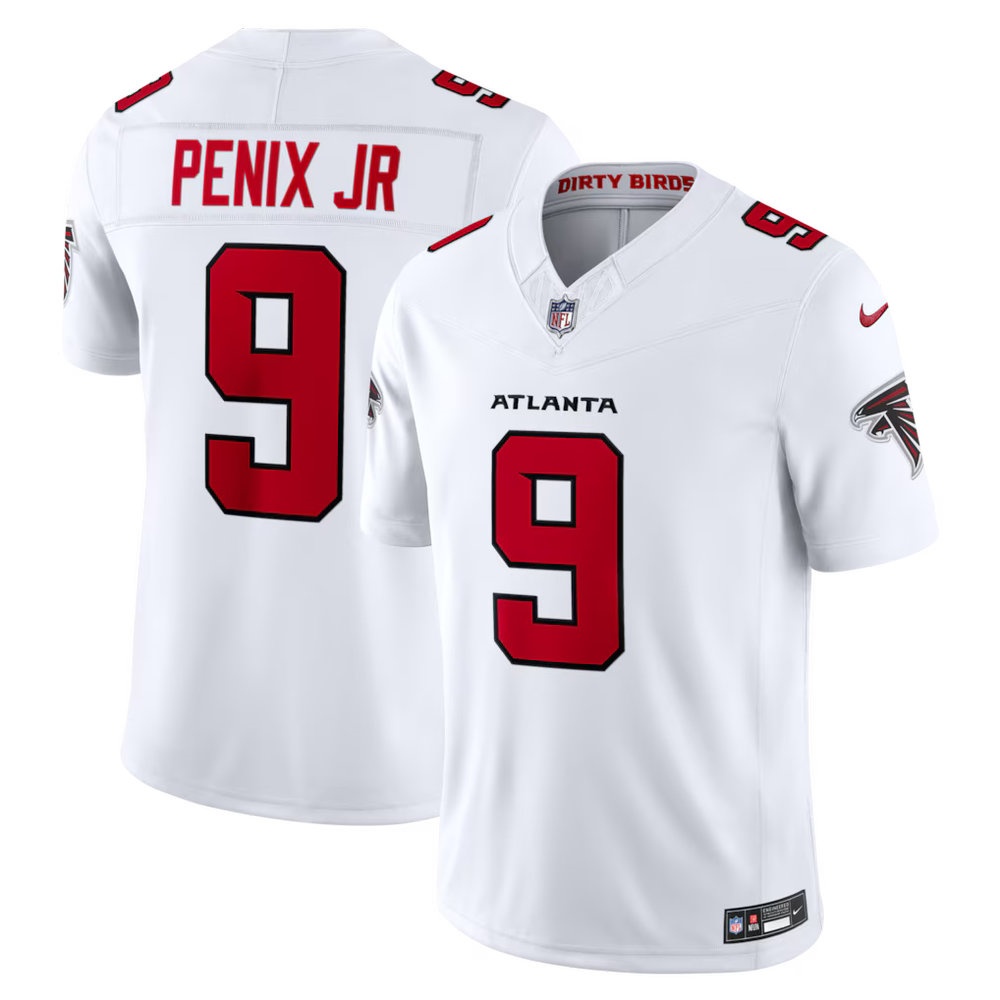 Men's Atlanta Falcons #9 Michael Penix Jr. White Vapor F.U.S.E. Sewn Down Limited Jersey