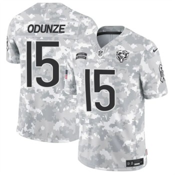Men's Chicago Bears #15 Rome Odunze 2024 F.U.S.E Arctic Camo Salute to Service Limited Stitched Football Jersey Men's Chicago Bears #15 Rome Odunze 2024 F.U.S.E Arctic Camo Salute to Service Limited Stitched Football Jersey