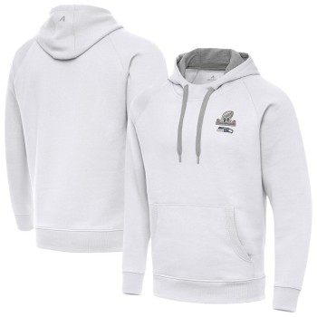 Men's Seattle Seahawks Antigua White 2025 NFC Champions Victory Hoodie