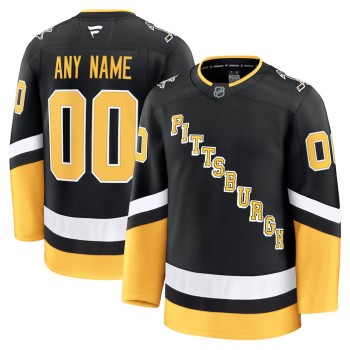 Youth Pittsburgh Penguins Black Alternate Custom Jersey Youth Pittsburgh Penguins Black Alternate Custom Jersey