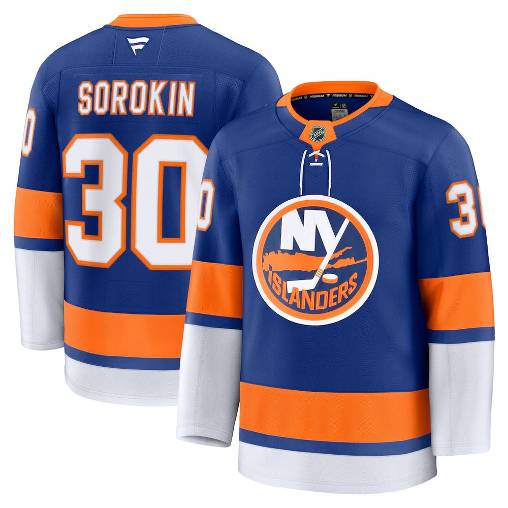 Youth New York Islanders #30 Ilya Sorokin Royal Home Jersey Youth New York Islanders #30 Ilya Sorokin Royal Home Jersey