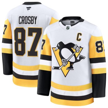 Youth Pittsburgh Penguins #87 Sidney Crosby White Away Jersey