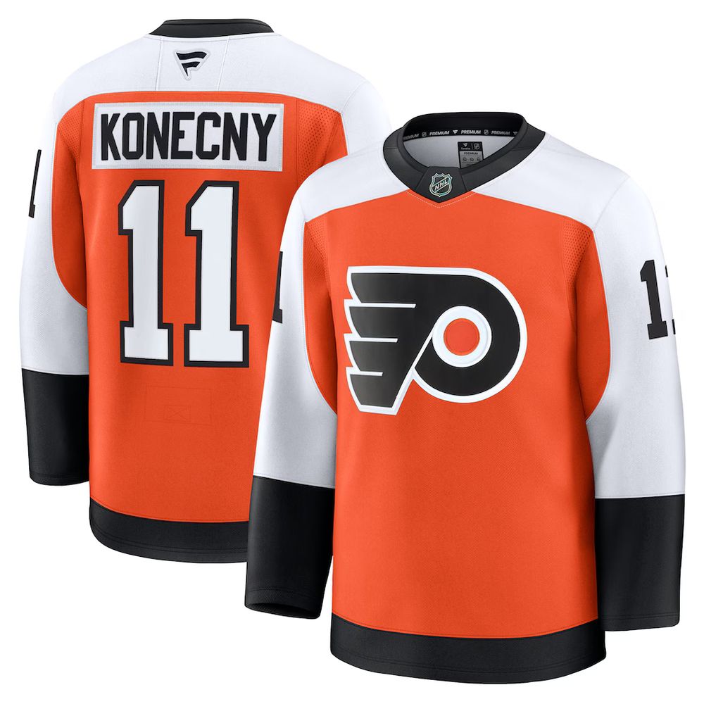 Youth Philadelphia Flyers #11 Travis Konecny Burnt Orange Home Jersey