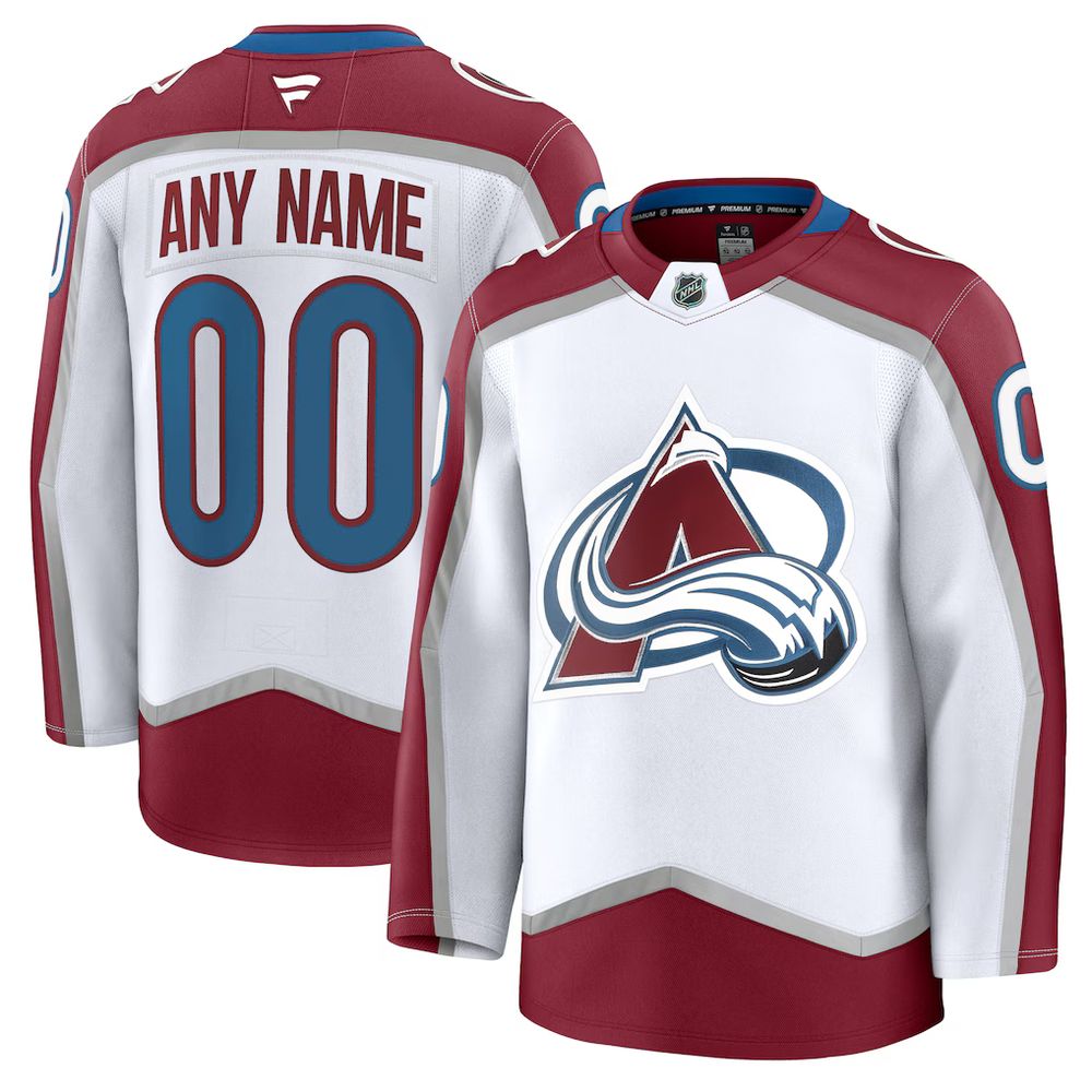 Youth Colorado Avalanche White Away Custom Jersey Youth Colorado Avalanche White Away Custom Jersey