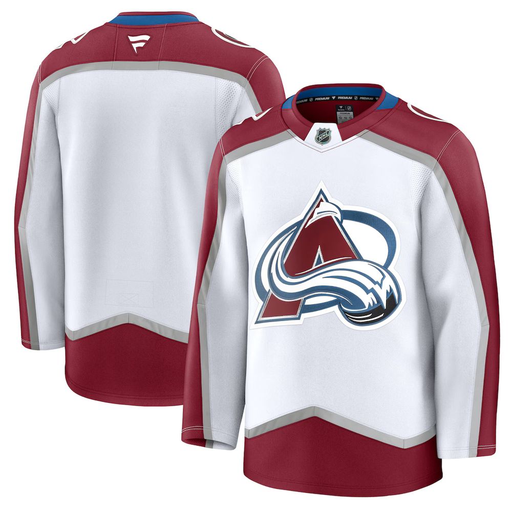 Men's Colorado Avalanche White Away Premium Jersey Men's Colorado Avalanche White Away Premium Jersey