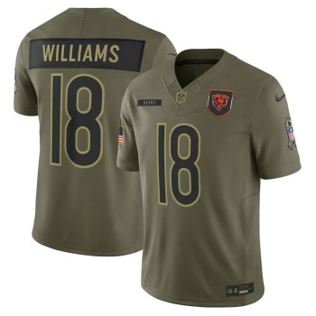 Youth Chicago Bears #18 Caleb Williams Nike Olive 2025 Salute to Service Limited Jersey Youth Chicago Bears #18 Caleb Williams Nike Olive 2025 Salute to Service Limited Jersey